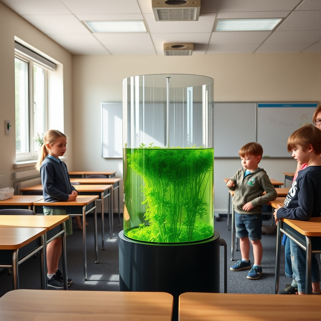 Welsh school uses innovative liquid tree technology to combat climate change